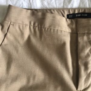 Zara women’s fitted slacks in camel